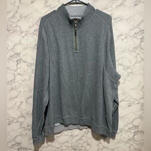 Tommy Bahama Men's Charcoal Zip-Up Sweater XL